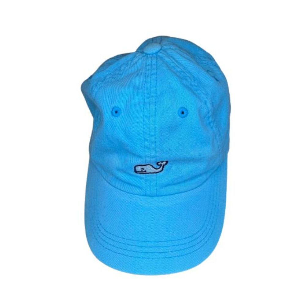 vineyard vines light blue baseball cap good used condition logo adjustable hat